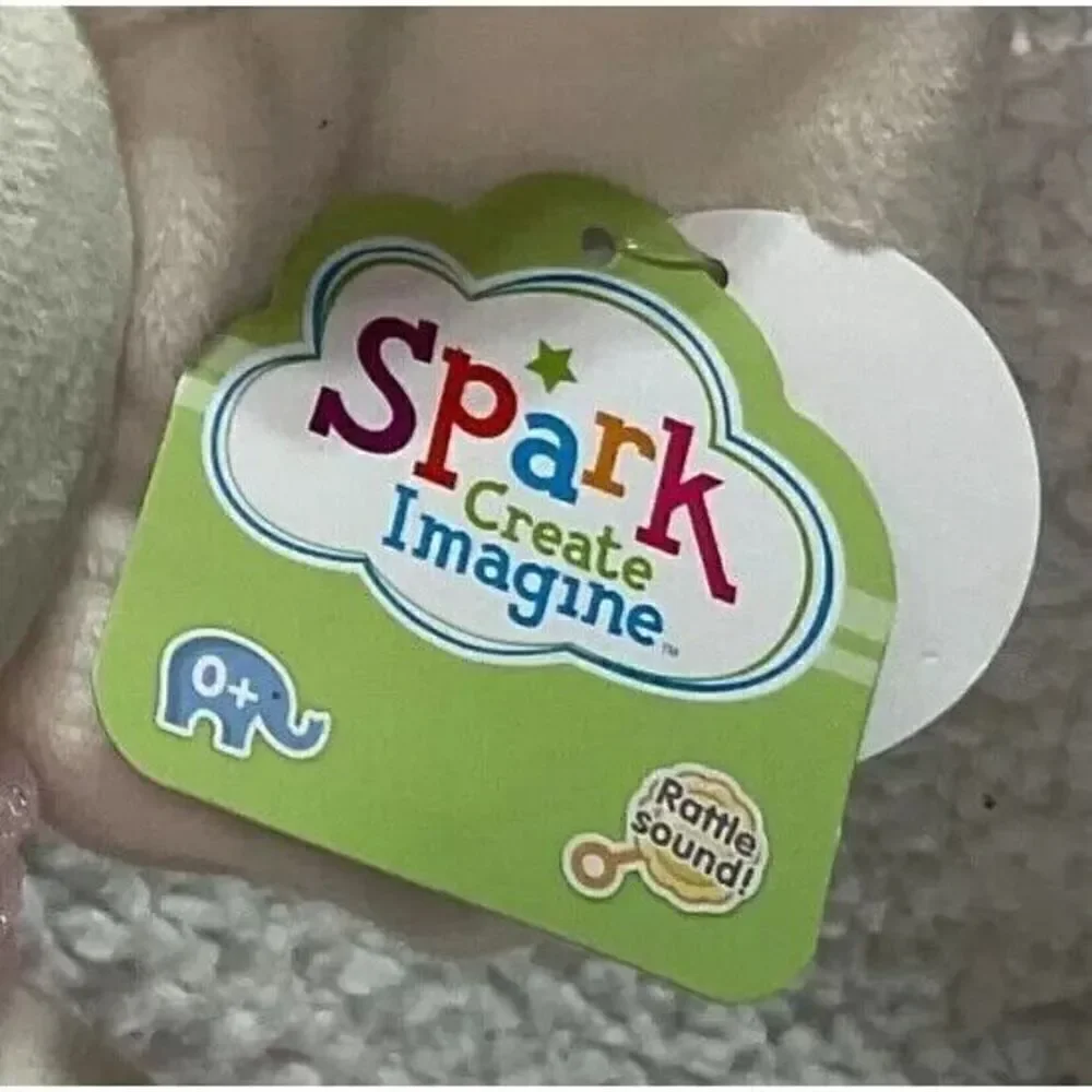 SPARK CREATE IMAGINE ELEPHANT BALLERINA PLUSH STUFFED ANIMAL RATTLE CRINKLE TOY